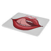 Planche À Découper Lèvres Rouges Bouche Orage_Cove  (Coin)