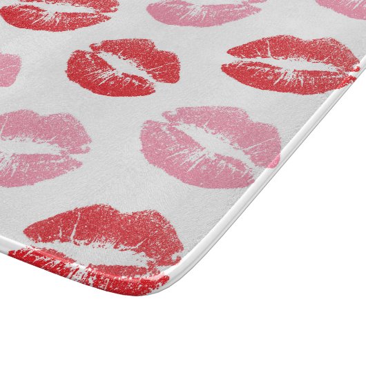 Planche À Découper Lèvres rouges et roses, Motif des lèvres, bâton à (Coin)