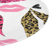 Planche À Découper Lèvres scintillantes : Motif de mode Leopard (Coin)