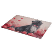 Planche À Découper Lévrier Afghan avec des Roses - Saint-Valentin  (Coin)