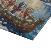 Planche À Découper Lhasa Apso Bateau de Noël Vacances (Coin)