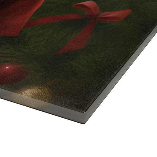 Planche À Découper Lhasa Apso Chien dans Noël de neige (Coin)