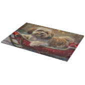 Planche À Découper Lhasa Apso Chien Fête de Noël (Coin)