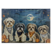 Planche À Découper Lhasa Apso Halloween Éffrayant (Devant)