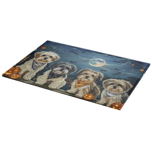 Planche À Découper Lhasa Apso Halloween Éffrayant (Coin)