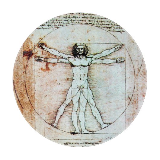 Planche À Découper L'HOMME VITRUVIEN Leonardo da Vinci Parchment (Devant)