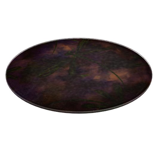 Planche À Découper Libellule de Feu de Nuit Sombre (Coin)