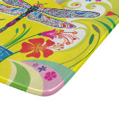 Planche À Découper Libellule radieuse et fleurs sauvages (Coin)