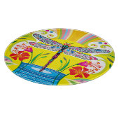 Planche À Découper Libellule radieuse et fleurs sauvages (Coin)