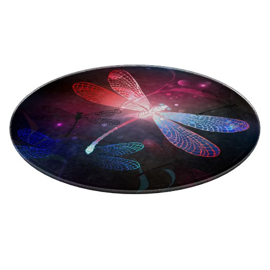 Planche À Découper libellule rouge brillante (Coin)