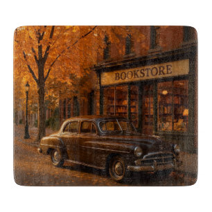 Planche À Découper Librairie Automne/Automne vintage et voiture