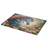 Planche À Découper Licorne Florale Majestueuse (Coin)
