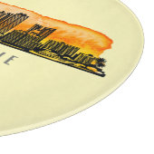 Planche À Découper Ligne aérienne et coordonnées de Fort Lauderdale (Coin)