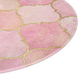 Planche À Découper Ligne d'or marocaine : Aquarelle rose (Coin)