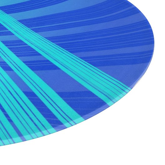 Planche À Découper Lignes Abstraites bleues et Turquoises (Coin)