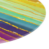 Planche À Découper Lignes arc-en-ciel : composition de luxe abstraite (Coin)