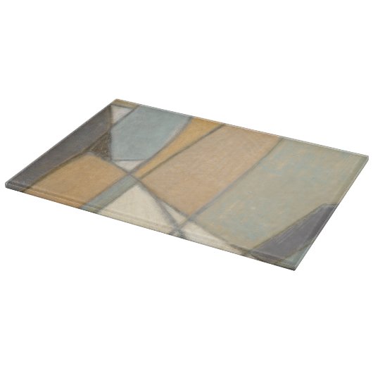 Planche À Découper Lignes courbées et tons de terre coupés (Coin)