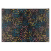 Planche À Découper Lignes de Dollar de Sable Rouge Jaune Bleu (Devant)