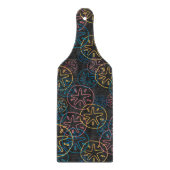 Planche À Découper Lignes de Dollar de Sable Rouge Jaune Bleu (Devant)