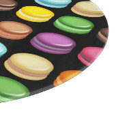 Planche À Découper Lignes de Macarons sur noir (Coin)