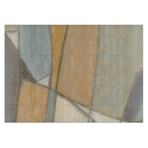 Planche À Découper Lignes incurvées et tons assourdis de la terre