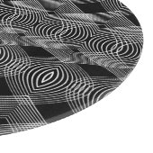 Planche À Découper Lignes monochromes : Conception abstraite texturée (Coin)