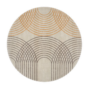 Planche À Découper Lignes texturées neutres Coupe de verre décorati