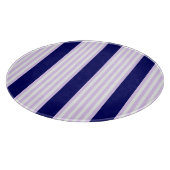 Planche À Découper Lilac et rayures blanches motif avec bleu marine (Coin)