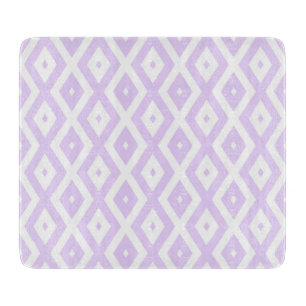 Planche À Découper Lilac motif de diamants violet et blanc