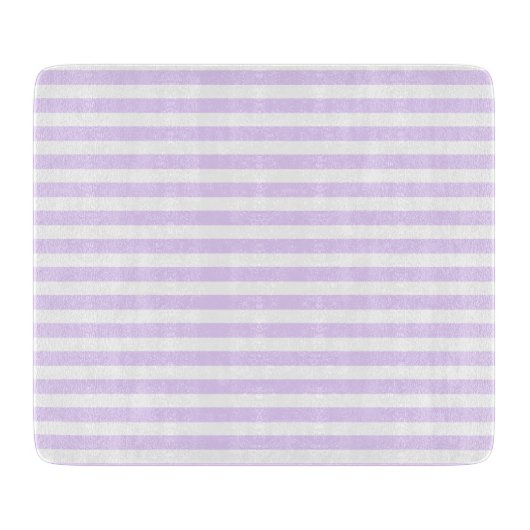 Planche À Découper Lilac violet et blanc bonbons rayures (Devant)