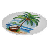 Planche À Découper L'île tropicale des Cocotiers (Coin)