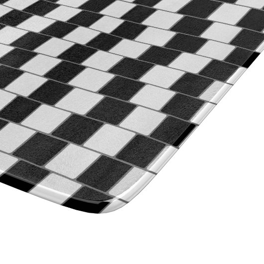 Planche À Découper L'illusion optique raye le noir de carrés (Coin)