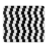 Planche À Découper L'illusion optique raye le noir de carrés (Devant)