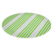 Planche À Découper Lime vert et blanc cinq bandes motif (Coin)
