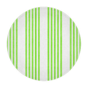 Planche À Découper Lime vert et blanc cinq bandes motif