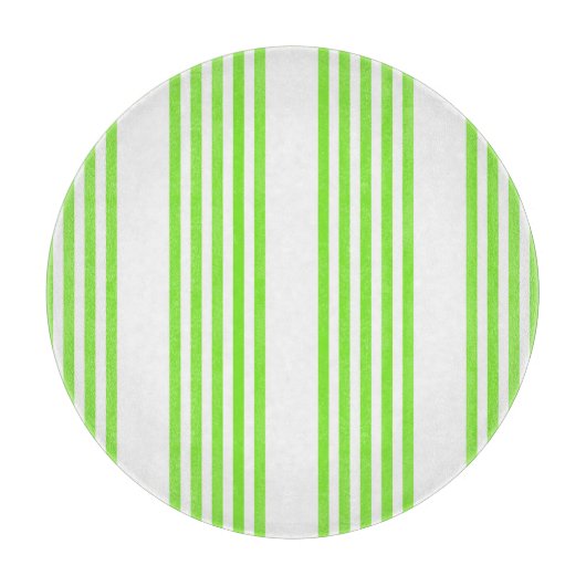 Planche À Découper Lime vert et blanc cinq bandes motif (Devant)