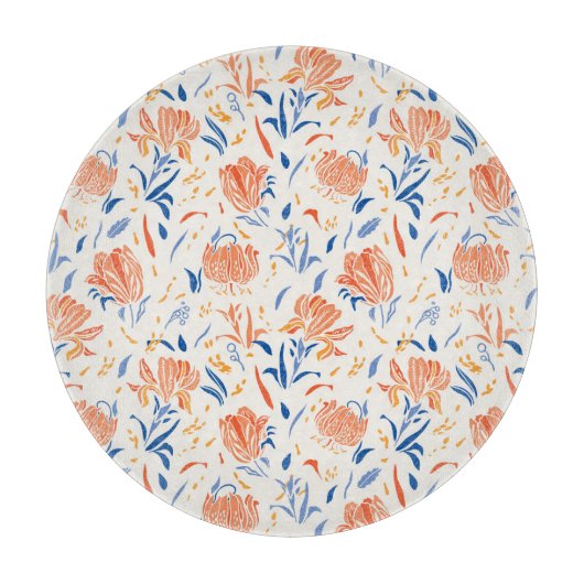 Planche À Découper Linocut botanique baroque : arrière - plan sans co (Devant)