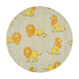 Planche À Découper Lion à main : motif vintage.