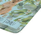 Planche À Découper Lion Cub Turquoise Forest Leafs Famille Motif (Coin)