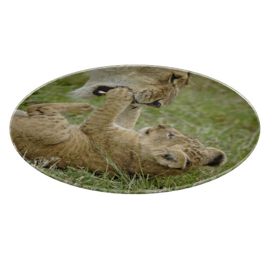 Planche À Découper Lionceau Jouant (Coin)