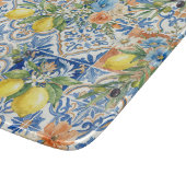 Planche À Découper Lisbon Blue Lemon Tile Citrus Kitchen Decor (Coin)
