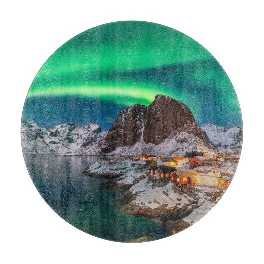 Planche À Découper Littoral | Lofoten Islands, Hamnoy, Norvège (Devant)