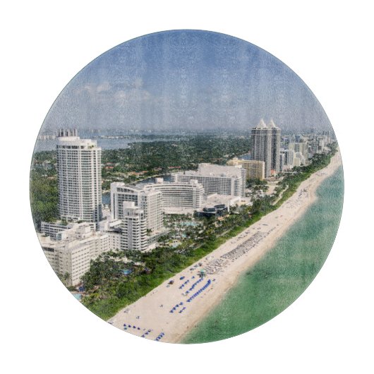 Planche À Découper Littoral | Urban Beach, Miami, Floride (Devant)