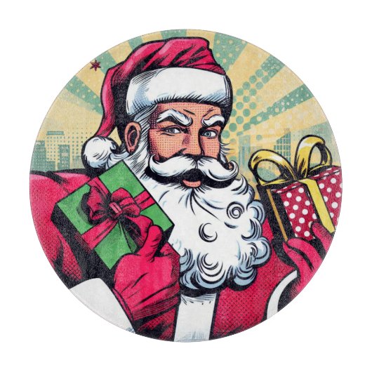 Planche À Découper Livre de bande dessinée Père Noël/Noël (Devant)