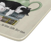 Planche À Découper Livres Thé Chat Cute (Coin)