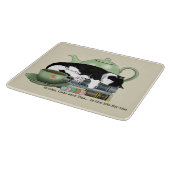 Planche À Découper Livres Thé Chat Cute (Coin)