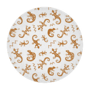 Planche À Découper Lizards Chameleons : Design Motif sans couture.