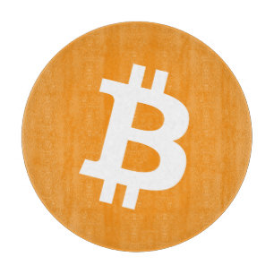 Planche À Découper Logo Bitcoin Cryptomonnaie