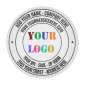 Planche À Découper Logo de l'entreprise personnalisée et tableau de d (Devant)