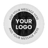 Planche À Découper Logo d'entreprise et texte modifiable blanc et noi (Devant)